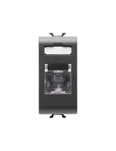 Connecteur téléphonique Gewiss GW12401 RJ11 1M Chorus noir